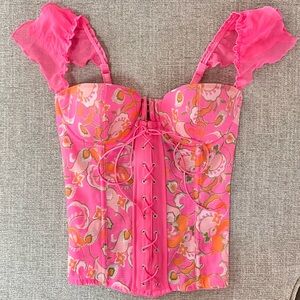 Necessary Objects Floral Corset